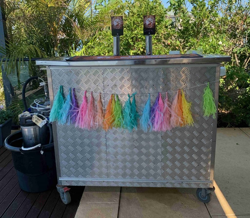 Bar with beer taps